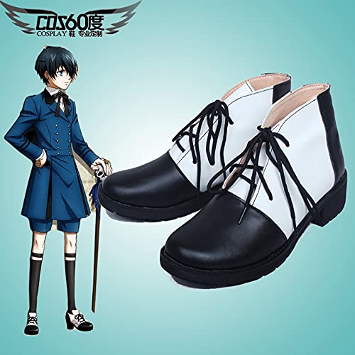 黒執事 シエル ショートブーツ シエル・ファントムハイヴ モデル ショートブーツ シューズ 黒